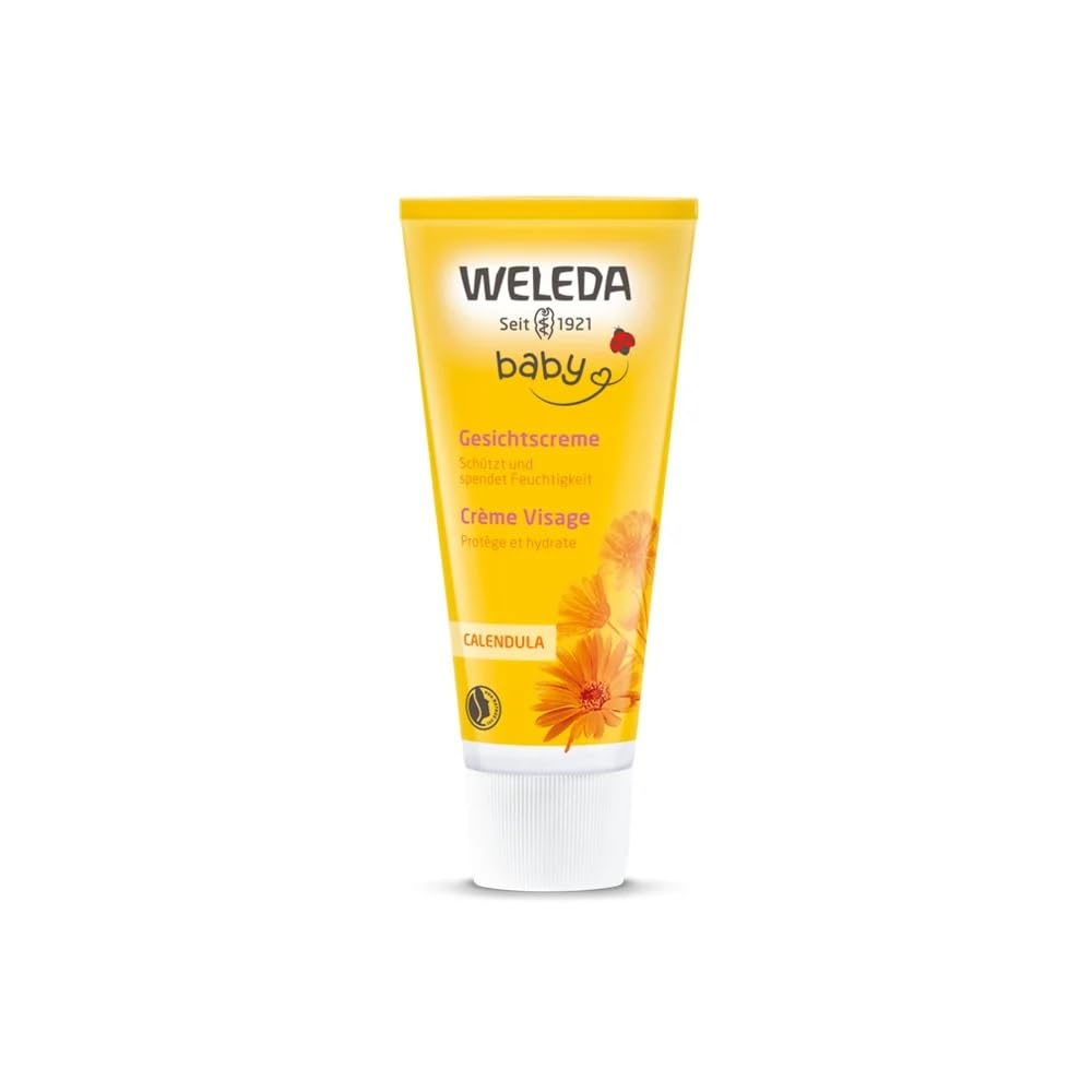 WELEDA Calendula Baby Facial Cream 50mL Moisturizing Protecting Face Cream with a Gentle Herbal Scent and Naturally Derived Organic [Official] &