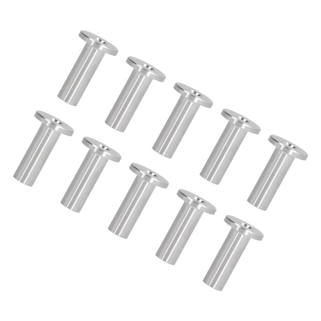 10Pcs Stainless Steel Protector Sleeves High Tensile Strength Anti Fatigue Weatherproof Cable Railing Protector Sleeves