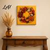 Wandkunst für Wohnzimmer Kürbis Faux Perlen Set Herbstkranz Malerei Herbsternte Harzperlen Set 3D Bastelset Erwachsene Anfänger Heimdeko