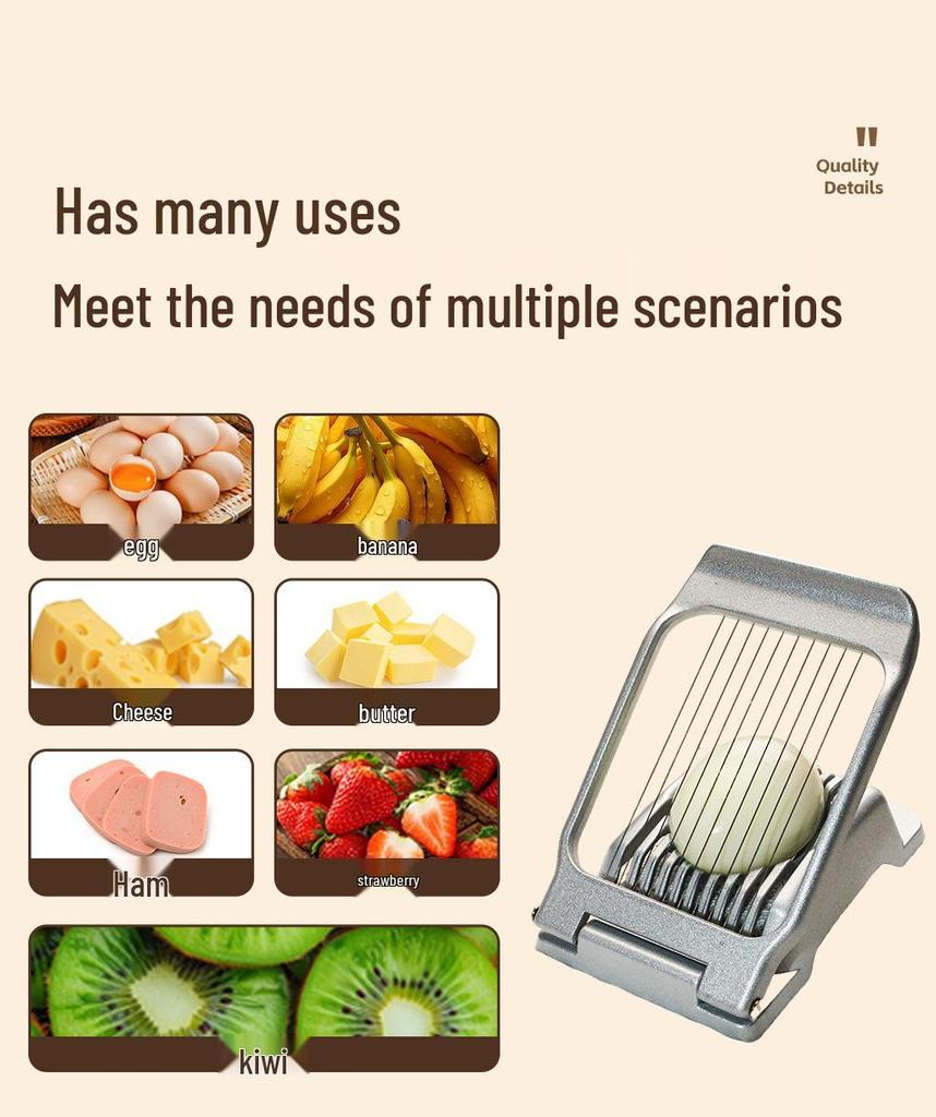 Multifunktionell äggskärare i aluminiumlegering för century- och vanliga ägg