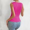 2026 Elegant Casual Square Neck Solid Color Women's Vest