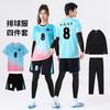 Quick-Dry Volleyball Jersey Set Unisex Long Sleeve Sports Uniform Training Competition