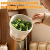 1/2Pcs Double Layer Drain Basket with Handle 2-in-1 Strainer Storage Container Small Vegetable Fruit Mini Berry Tomato Grape Washing Colander Bowl