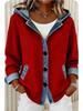 Women's Plaid Loose Hoodie Cardigan - Autumn/Winter Style