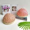 Cesto in Rattan Intrecciato a Mano per Frutta Forma Rotonda Design con Coperchio Cestino Stile Coperchio Rotondo Cestino a Prova di Insetti per Frutta Riso Avanzi