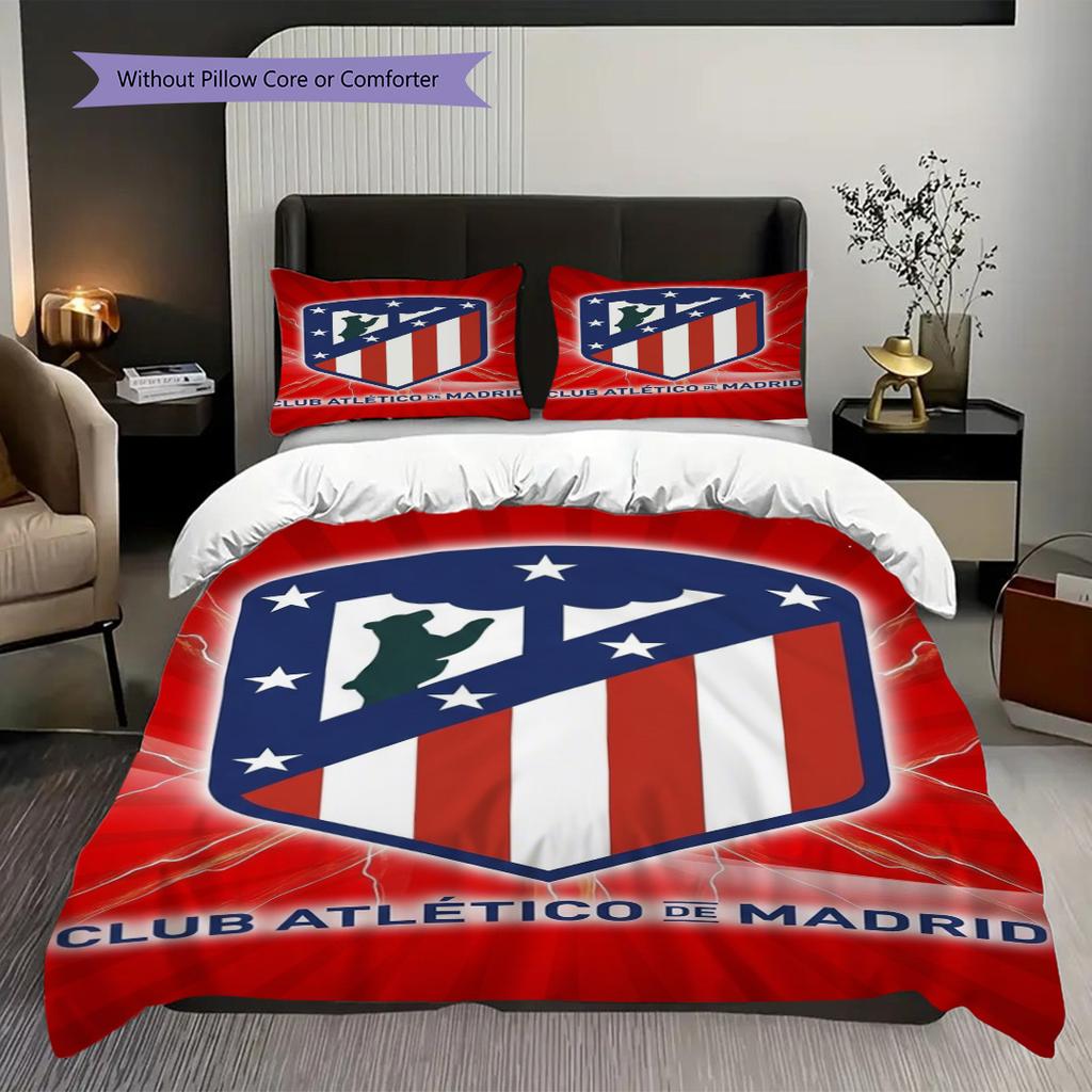1903 Atletico Madrid Europa League Glory Three-piece set (1 * duvet cover + 2 * pillowcase, without core) Soft and comfortable