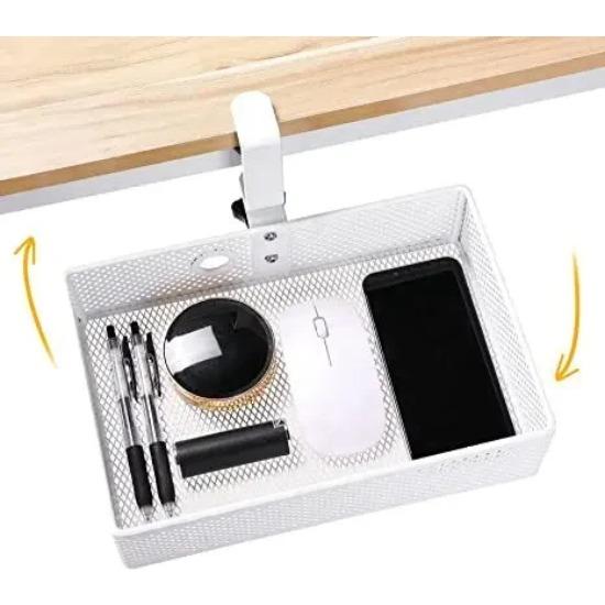 Under Table Storage Rack Metal Cable Management Tray Home Offices Power Strip Storage Rack Wire Kitchen Storage Accessories