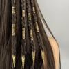 Alloy Gold Silver Braid Hair Ring Dreadlock Hair Ring Hippie Style Hair Accessories Loc Hair Jewelry For Braids For Girls Women