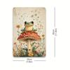 Vintage Mushroom & Frog Metal Tin Sign | Durable Iron Wall Art for Home & More | Easy-Hang Decor for Parties & Events