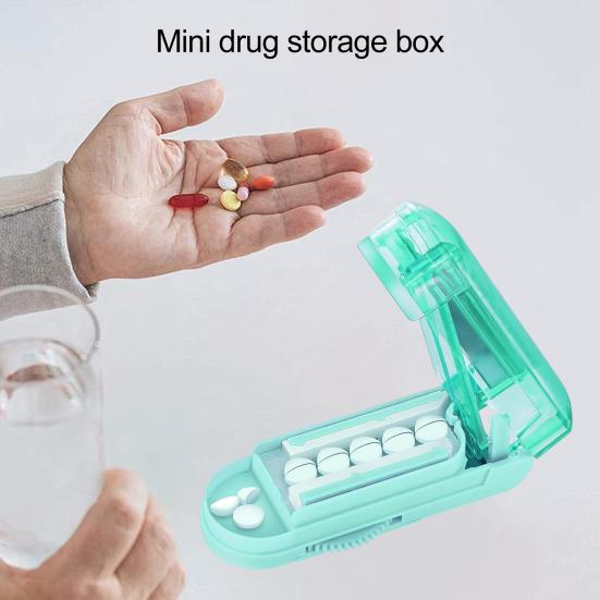 Pill Cutter Medicine Splitter with Sharp Blade Adjustable Design Compact Portable
