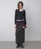 OIOI COLLECTION Jersey Banding Long Skirt [Dark Grey]
