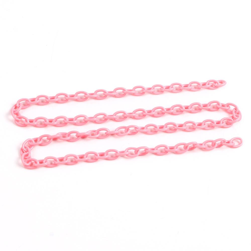 6 * 8Mm Colored Acrylic Chain Closed Chain Diy Necklace Strip Chain Buckle Glasses Mask Chain Jewelry Accessories