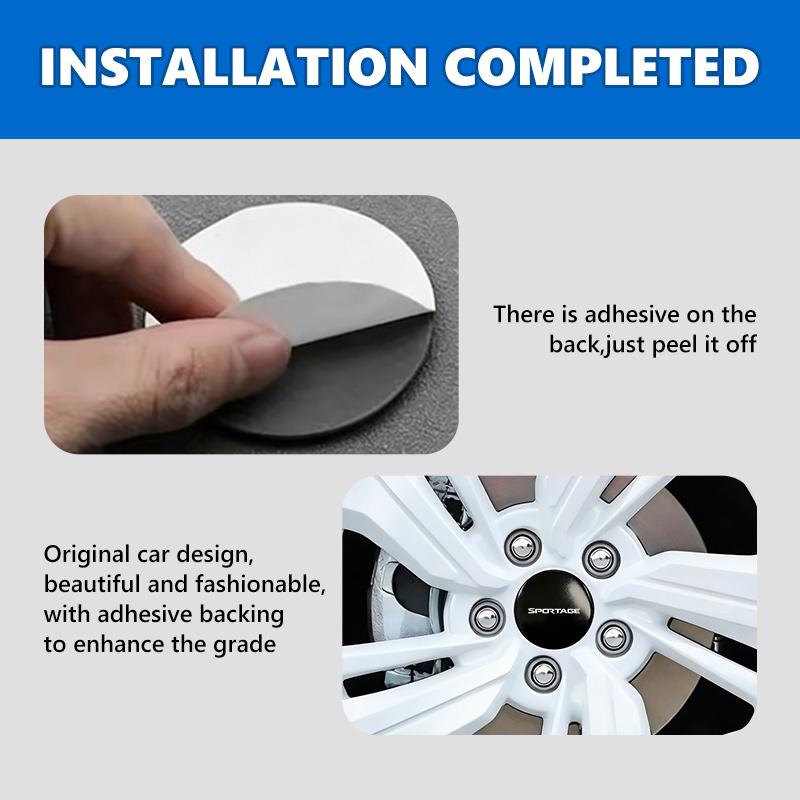 VKDF5 4pcs Car Wheel Stickers 56mm Hubcap Wheel Centre Emblem Sticker For KIA K2 K3 Ceed Sorento Sportage Rio Proceed K5 Optima