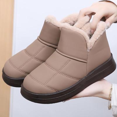 Winter Thick Bottom Old Beijing Cloth Shoes Women Thickened Warm Wide Feet Mom Cotton Shoes Middle-aged and Elderly Snow Boots