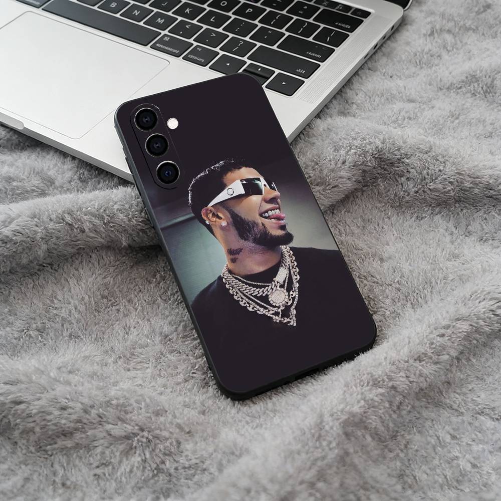 Latin Trap- A-Anuel- A-A Soft Silicone phone Case for Samsung Galaxy A73/A71/A72/A70/A53/A52/A51 - Black