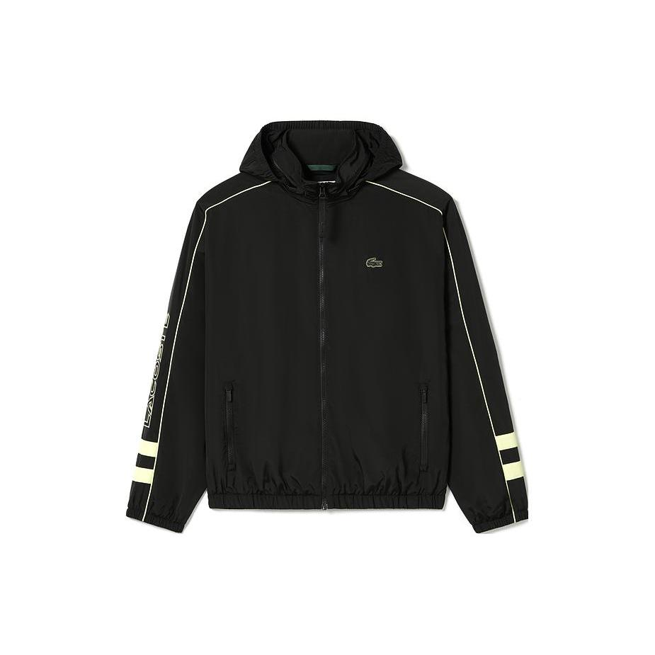 LACOSTE Jackets Men`s Black Hooded Moderate
