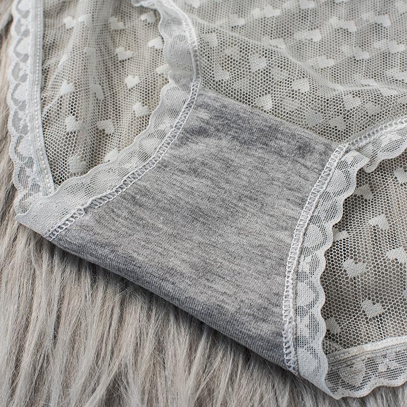 3pcs Sexy Lace Transparent Panties for Women Underwear Fashion Panty Lingerie Breathable Hollow Out Briefs Female Underwear