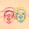 Colorful Polymer Clay Braid Rope Bracelet Beads Egg Flower Bangle  Party Jewelry
