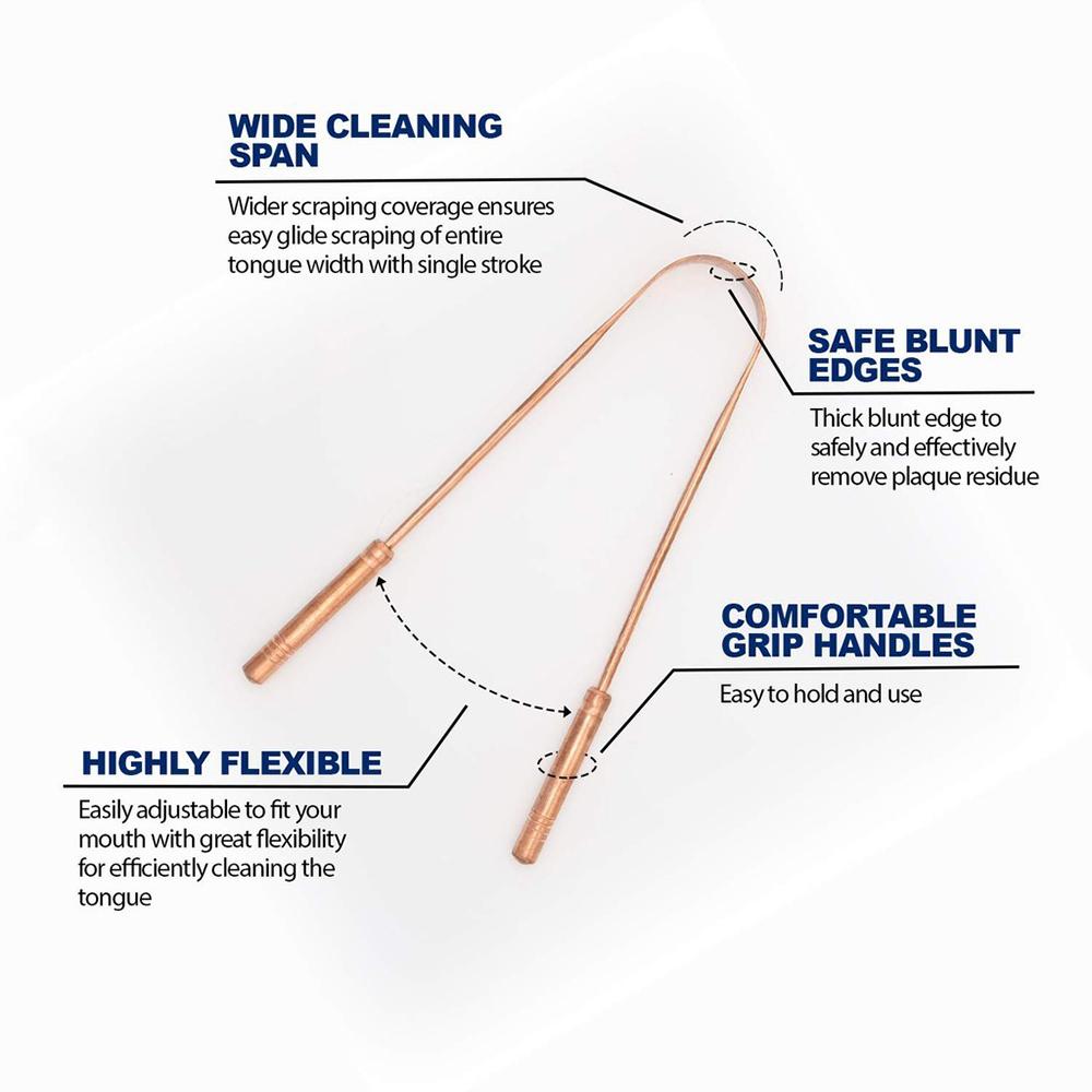 4 Colors Thicken Stainless Steel Tongue Scraper U-Shaped Metal Fresh Breath Cleaning Coated Tongue Toothbrush