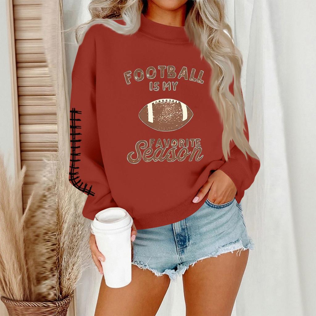 Women's Casual Fashion Round Neck Long Sleeve Halloween Printed Sweatshirt