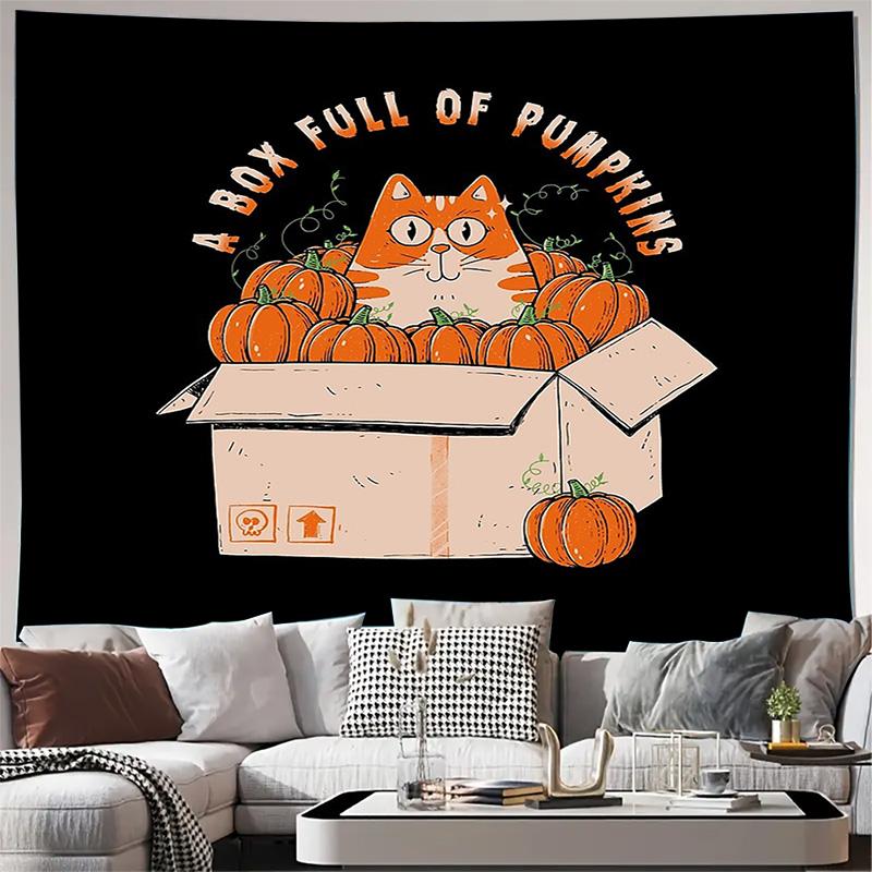 

Autumn Pumpkin Tapestry Fall Harvest Home Decor Thanksgiving Festival Wall Hanging Dorm Room Decor Cozy Vibes Aesthetic Room Dec 74x94cm(29x37in)