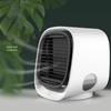2 Types Air Cooler Fan Mini Desktop Air Conditioner with Night Light Mini USB Water Cooling Fan Humidifier Purifier Multifunction Summer