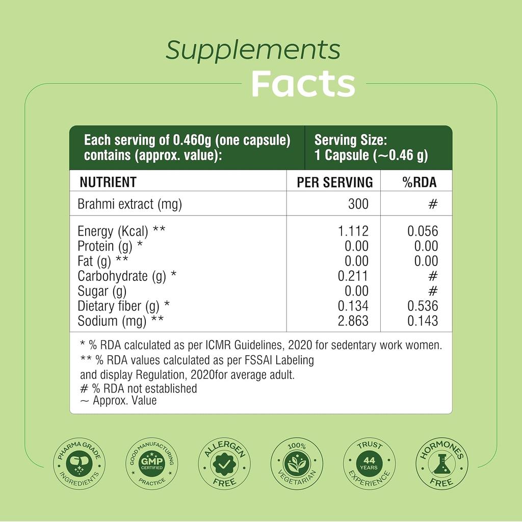 Arth Brahmi Capsules by Emcure | 30CAP X Pack of 3 for Memory, Focus & Mental Clarity Support