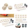 35Pcs Soft Felt Polishing Buffing Burr Wheel For Rotary Tools 1/8" Top Sale
