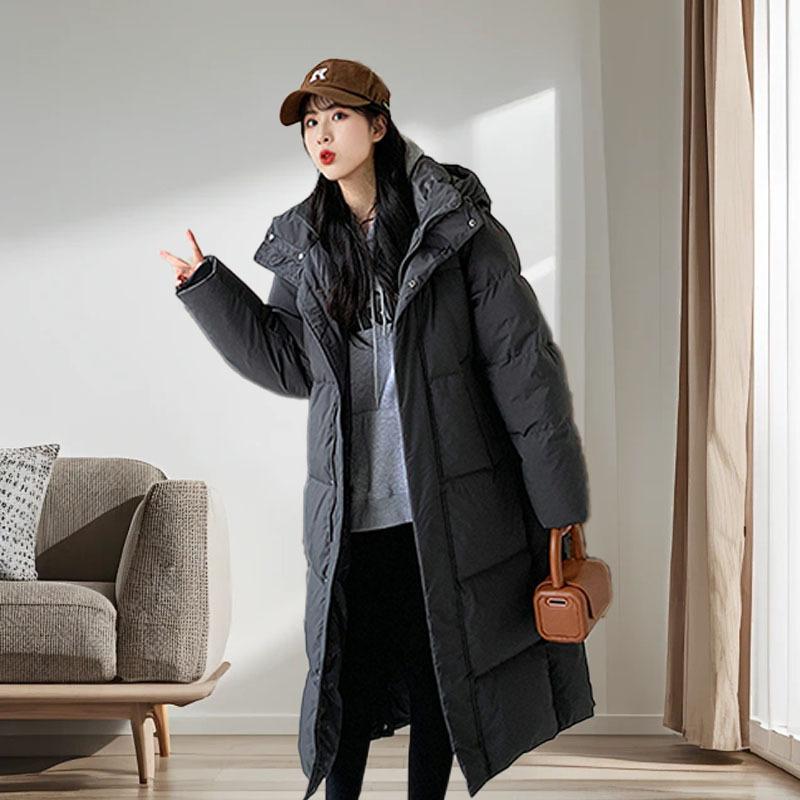 Medium and long down jacket women's duck down winter 2024 new Japanese and Korean style women's down jacket fashion high-end women