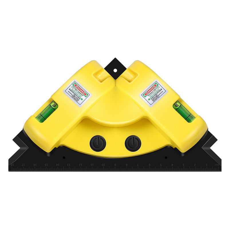 High-Brightness Green Laser Level: 90-Degree Right Angle, Infrared Positioning for Tile, Curtain, and Cloth Cutting - No Line Drawing Needed