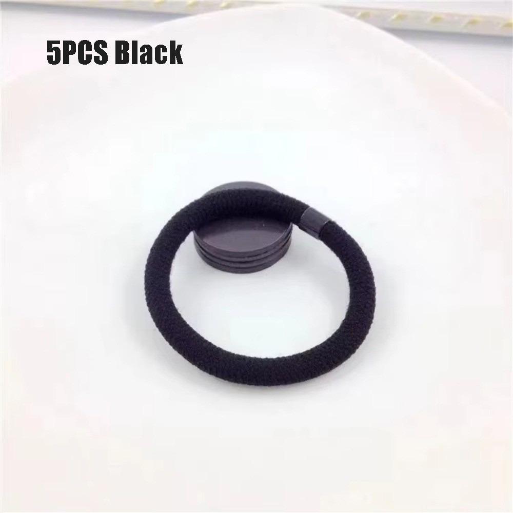 5PCS Durable Mix Color Hair Ties High Elastic Styling Decoration Scrunchies Knitted Hair Rope for Women Girls