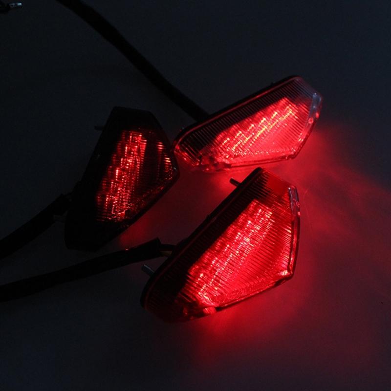 Universal Motorcycle Mudguard Tail Light ABS Triangle Design Enhances Visibility For Night Riding And Complex Road Conditions