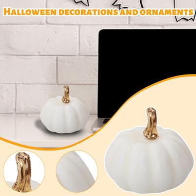 Halloweenowe Białe Imitacja Dyni Model Dynia z Pianki