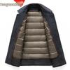Hengyuanxiang Men's Detachable Down Liner Wool Suit Set - 2025 Fall/Winter Casual Thickened Jacket for Middle-Aged Men