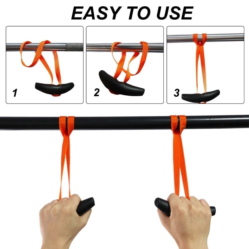 1 Pair Multifunctional Fitness Tranining Grip Handles Adjustable Horn Shape Handles Grips  Men/Women
