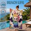 Labu-bu Friends Adventure Beach Towel, Microfiber Beach Towel, Perfect For Pool, Beach, Travel, Home Decor Beach Party Fan gifts