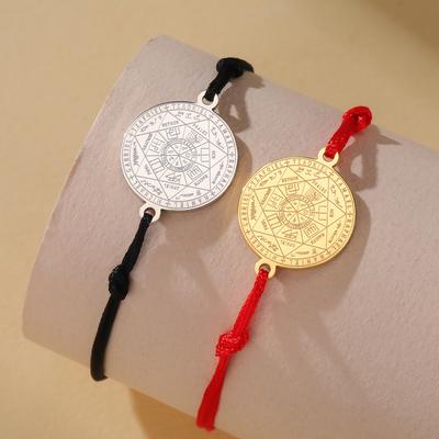 Dawapara Seven Archangels Seal Bracelet Solomon Protection Blessing Amulet Stainless Steel Religious Jewelry