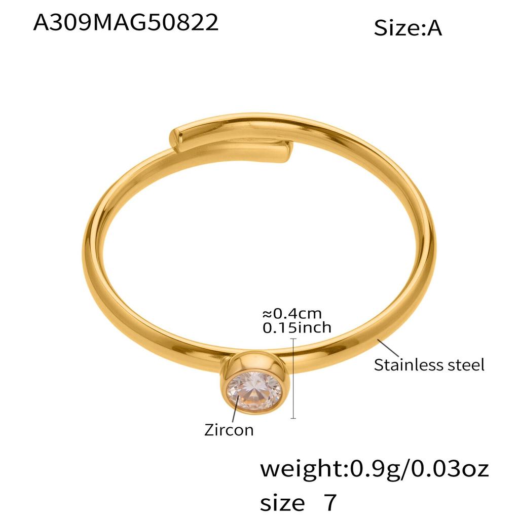 Ferris Wheel European-American Style Adjustable Wrap Coil Spring Ring for Women - Circular Stainless Steel Jewelry