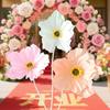NEW 50/60CM DIY Wrinkle Paper Flowers PE Foam Large Size Handmade Flowers Rose Branch 40cm Length 3D Flowers Garden