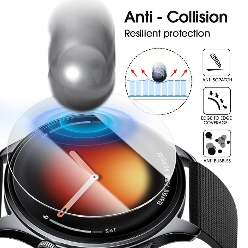 Einfache Installation Hartglasfolien für Xiaomi Mi Watch 5 HD Klar Kratzfest Bruchsicher Smartwatch Displayschutzfolien