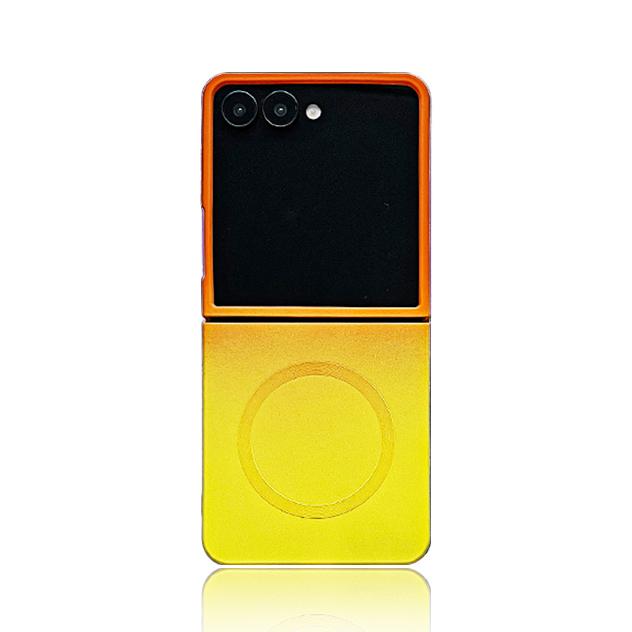 Macaron Color Collision Magnetic Charging Phone Case For Samsung Galaxy Z Flip 7 6 5 4 3 Z Flip7 flip 7 FE Shockproof Soft Cover