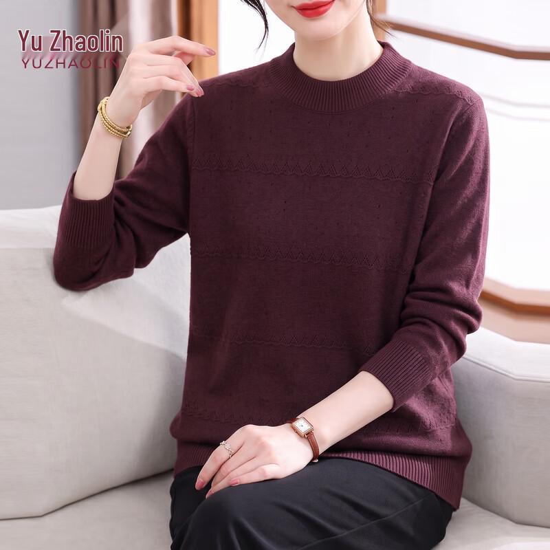 YUZHAOLIN Women's Autumn Crewneck Knit Sweater for Seniors