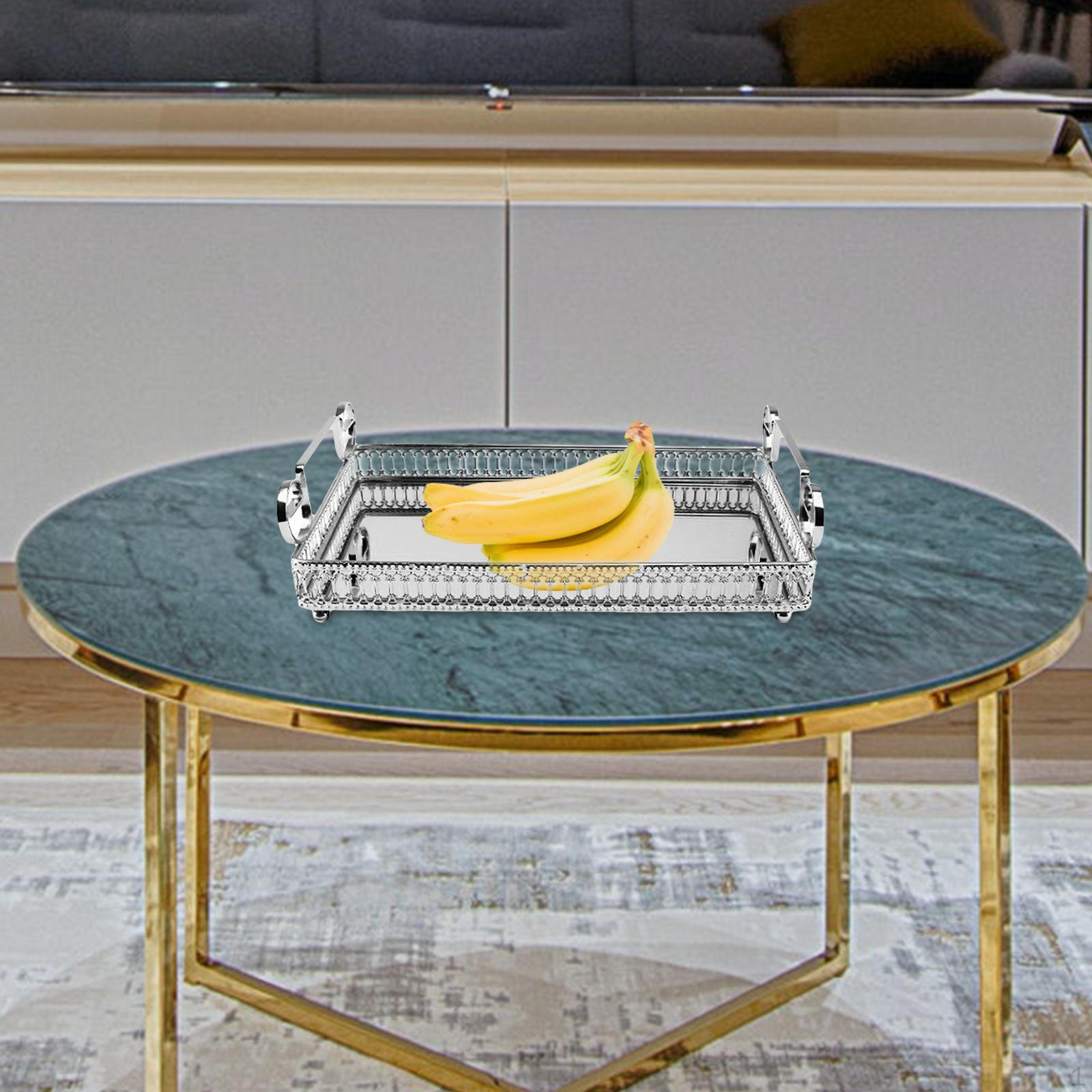 

Декоративний дзеркальний піднос для закусок, який служить для домашнього декору L