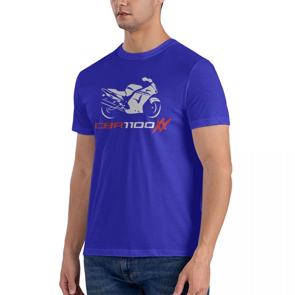 2024 Fashion T-Shirt For Bike Hon Cbr 1100 Xx Super Blackbird Tshirt Motorcycle Moto Double Side Tees