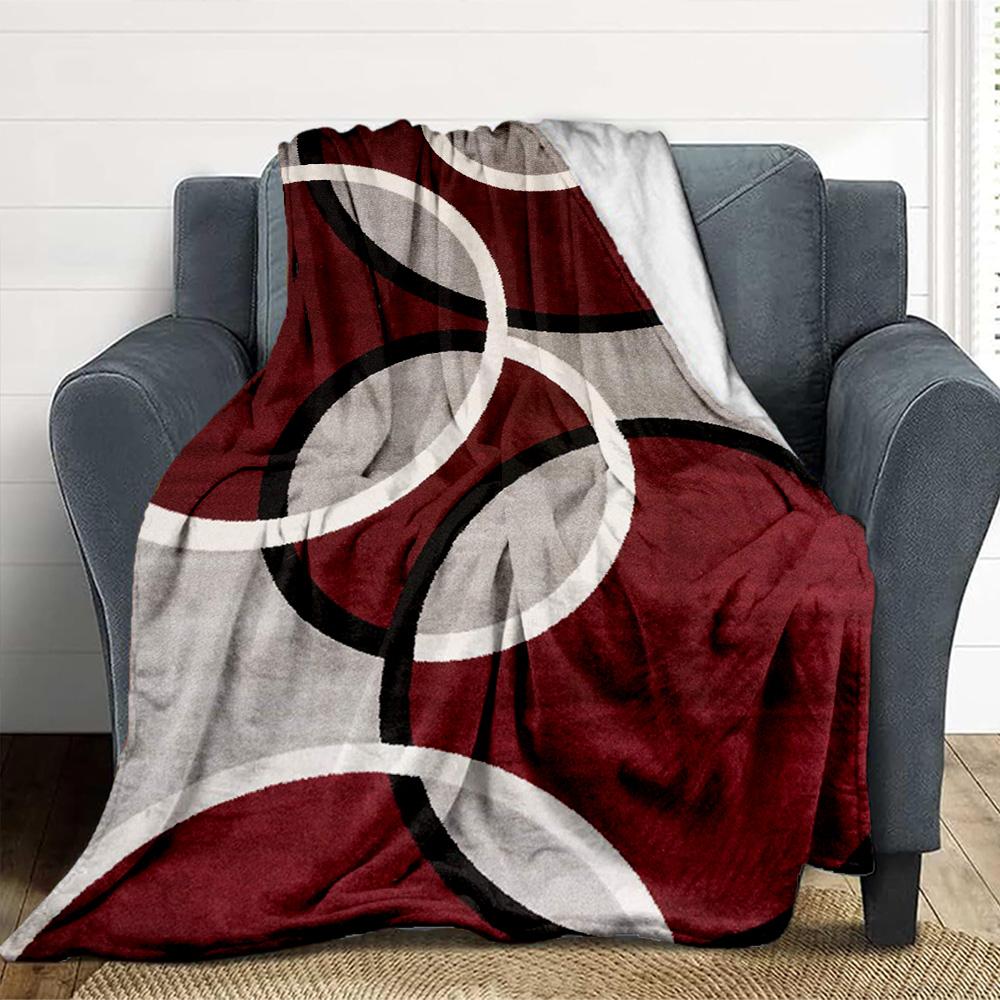 Abstract Circles Flannel Blanket Throw Blanket Soft Warm Sofa Bed Camping Car home Decor Unique Christmas Gift C9301689