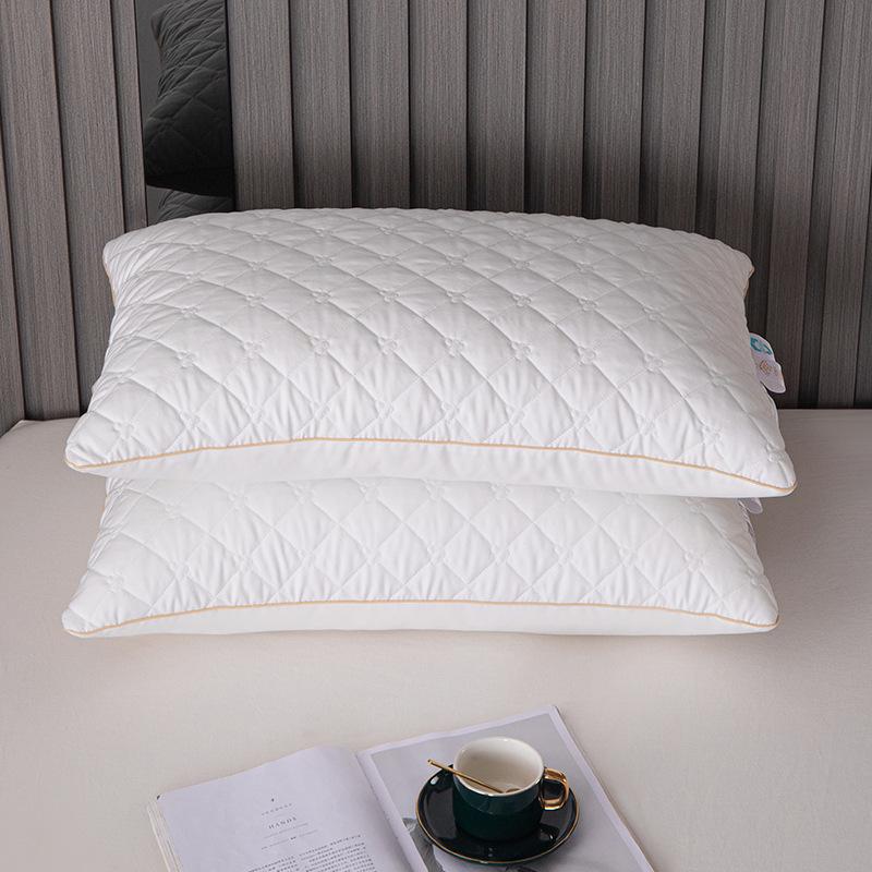 Pure Color Pillow - White Medium-Low Support Pillow for Dorms & Couples