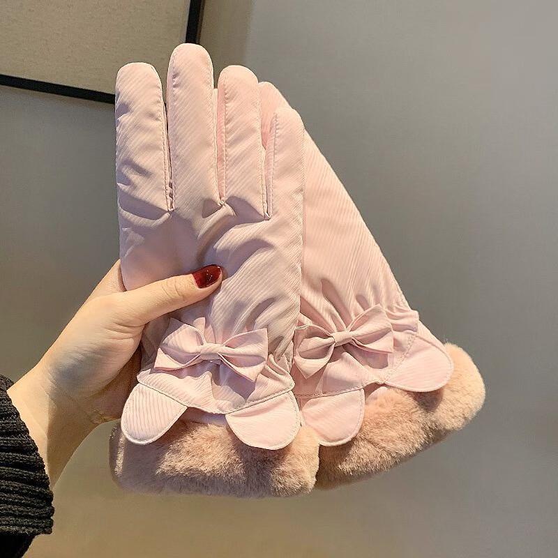 Women's Cute Winter Plush Touchscreen Gloves