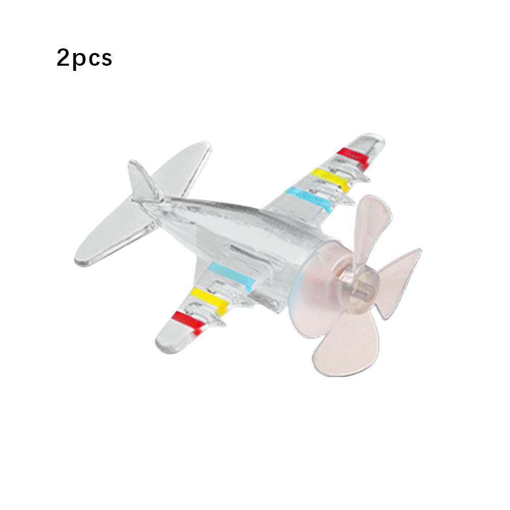 1/2PCS Wind Powered Airplane Car Ornament Colorful LED Lights for Motorcycle Bike Auto Handlebar Spinning Dashboard Accessories