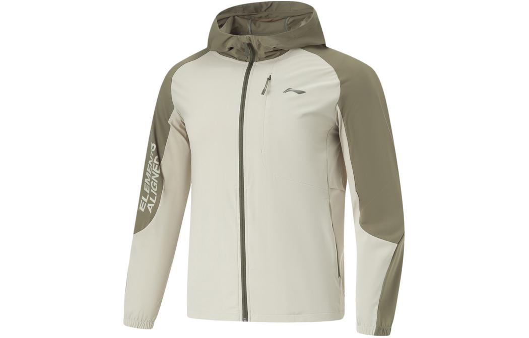 Li Ning Fitness Series Trench Coat Men s Limewash Gray Army Canvas Green AFDU413-6 XXL