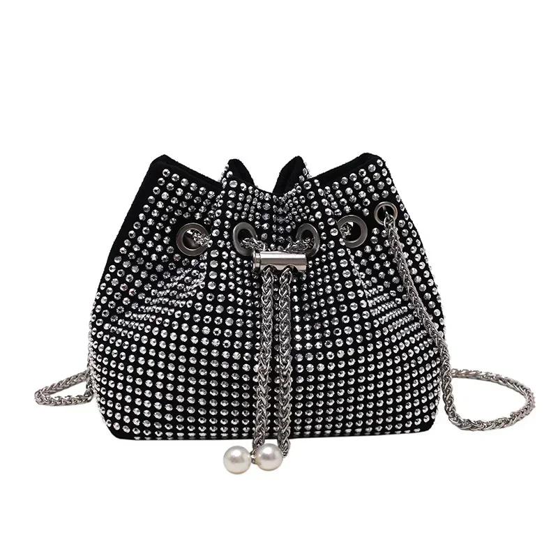1 Pcs Shoulder Underarm Bag Korean Version Portable Women's Bag Trendy Sequin Decorated Bucket Bag Fashionable Single